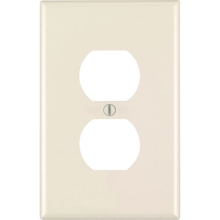 Leviton Leviton Almond 1 gang Plastic Duplex Wall Plate 1 pk 78103-00T
